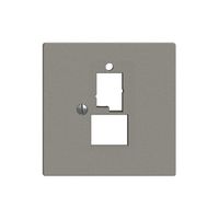 Frontplatte 1×T+T,1×RJ45 EDIZIOdue dunkelgrau, R&M swissline