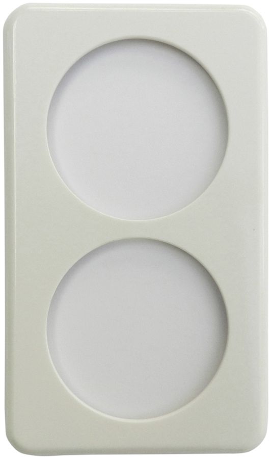 Plaque de recouvrement I-I 2×58/64 blanc