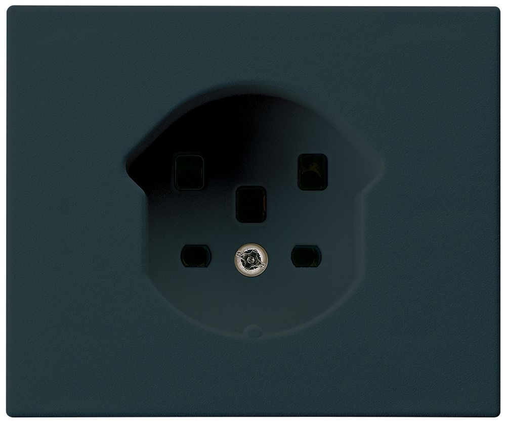 Prise type 25 INC Hager FLF avec bornes à vis noir