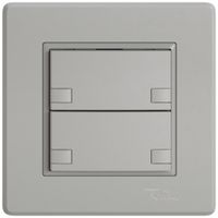 Poussoir universel ENC EDIZIO.liv UNI SNAPFIX® 12…48V s.LED 2× comm.2T grc