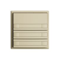 Pulsante KNX RGB EDUE, 250mW, s.LED, c.carta, 3×pulsante, com.2×tasti, van