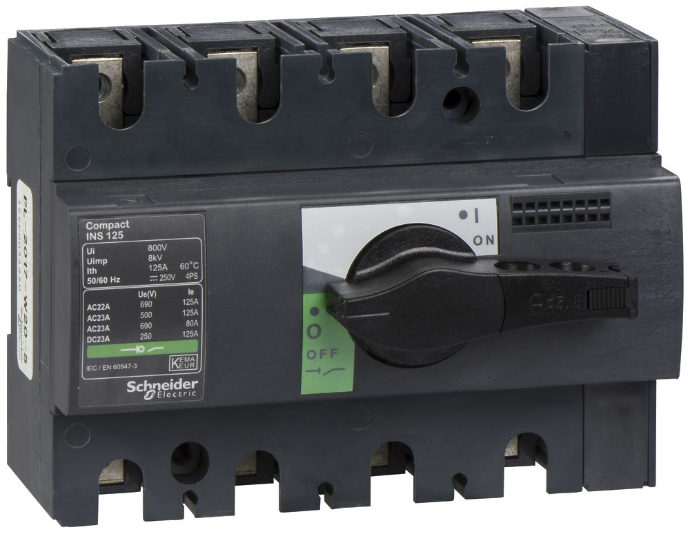 EB-Lasttrennschalter Schneider Electric NS-I 125 4L grau/schwarz