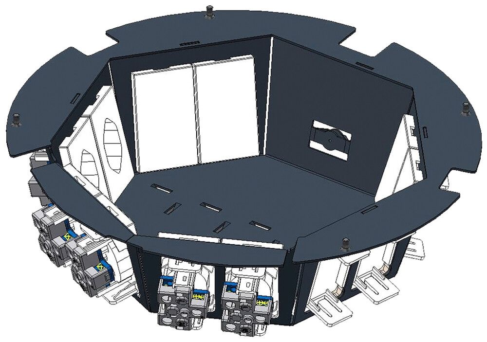 Boîtier pour DAK 8857/8861 12 FLF vertical blanc