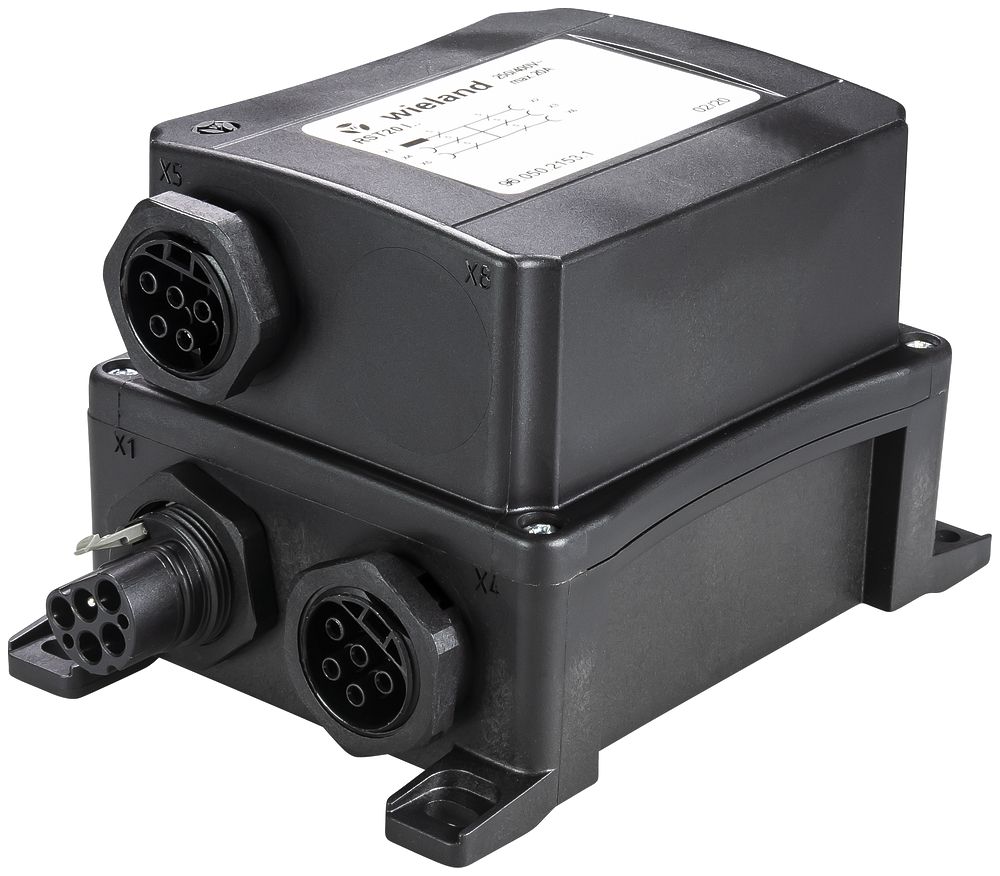 Verteilerbox Wieland 5L schwarz