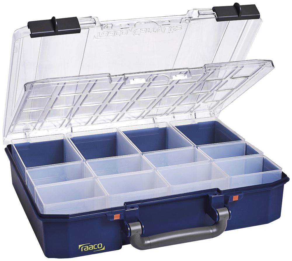 Sortimentskoffer CIMCO CarryLite 80 Raster 4×8 DLU 12×Einsätze 278×337×82mm