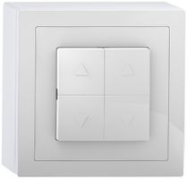 Interrutore per tapparelle AP Sidus, 2-canale, bianco lucida