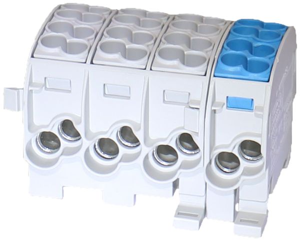 Bloc répartiteur type C 8×25/8×16mm² CU gris 3L+N