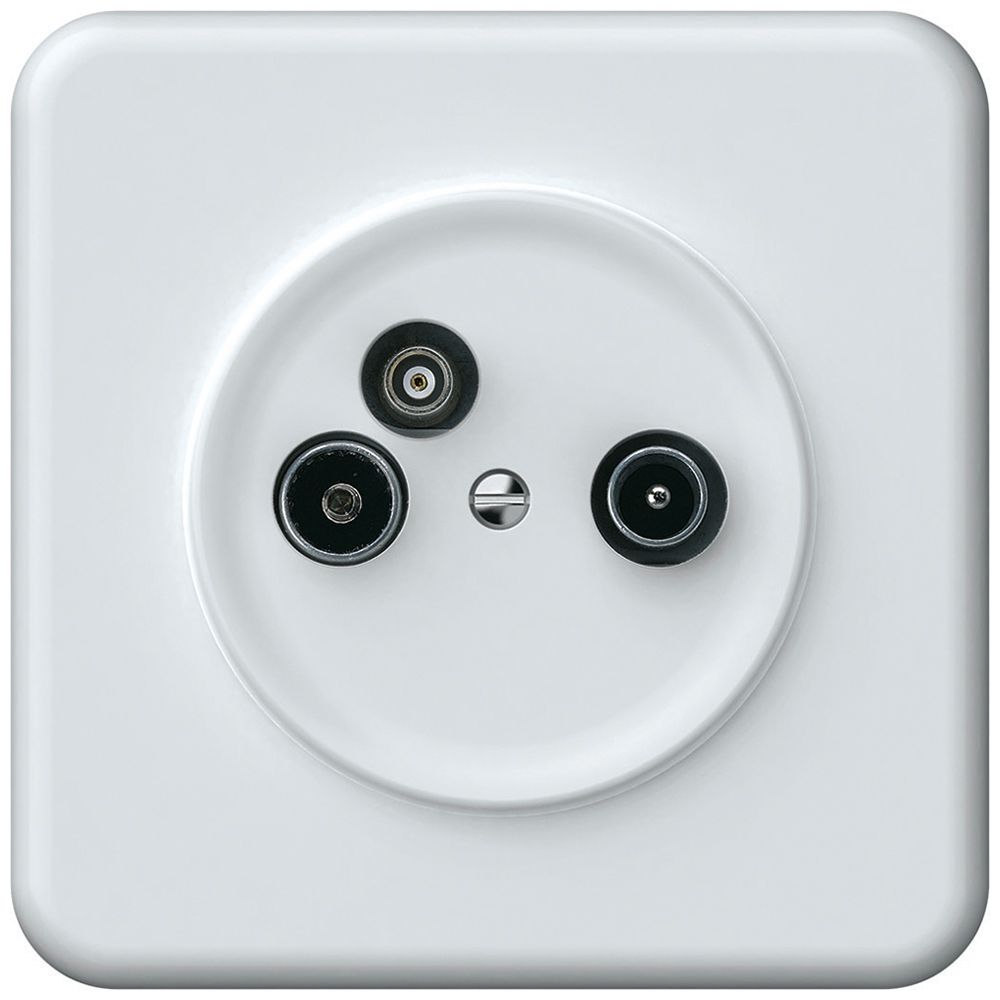 Prise antenne ENC TV-R-données origin prise de passage 19dB 4dB blanc