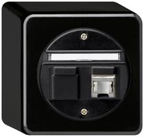 AP-Anschlussdose basico Kat.6 1RJ45/s schwarz