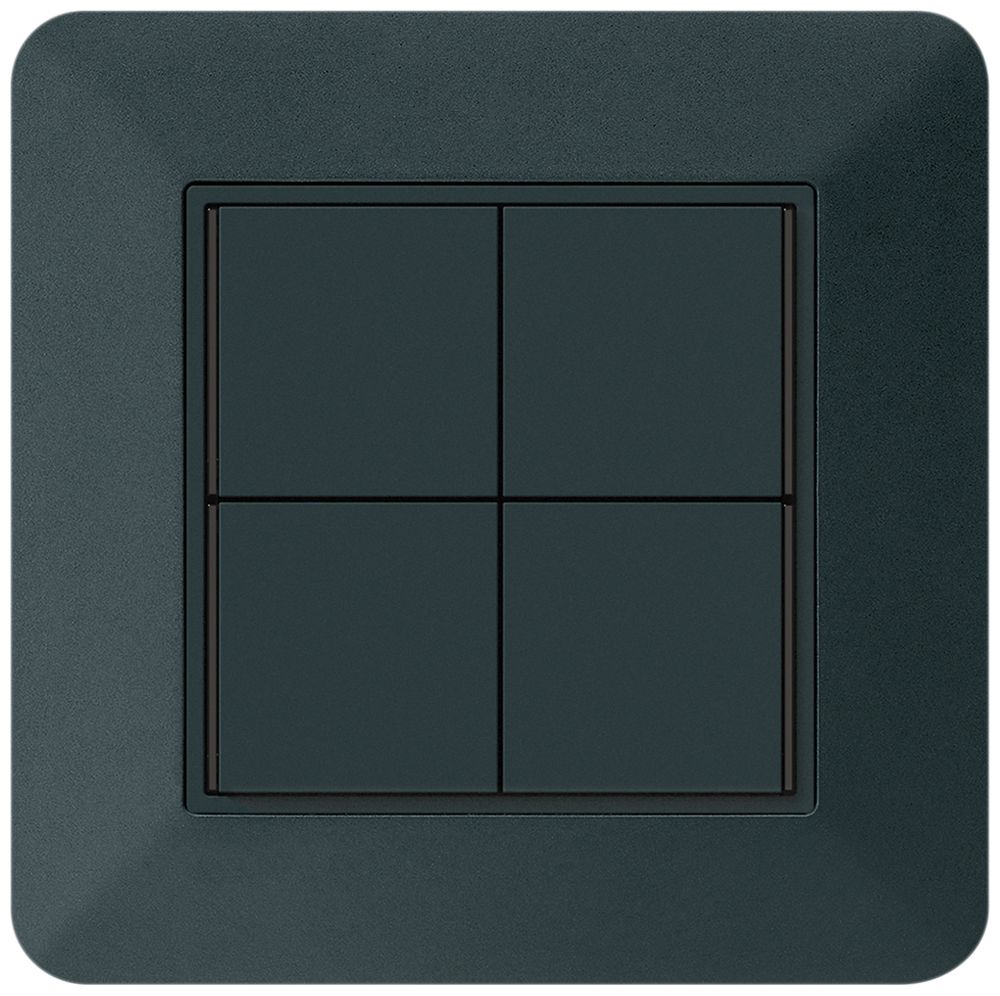 Poussoir KNX ENC KTR 4×touches 4×points actionnables LED noir