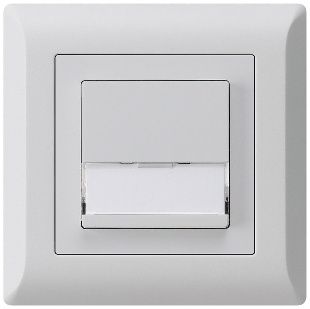 UP-SonnerieTaster kallysto.line hellgrau A/1L mit Namensschild 37×15mm