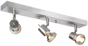 Decken-/Wandleuchte SLV ASTO, 3×GU10 75W IP20 Aluminium gebürstet