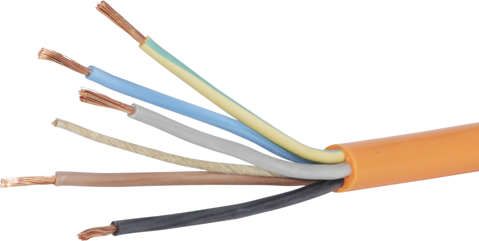 Kabel EPR-PUR 5×6mm² 3LNPE orange