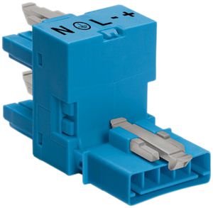 H-Verteiler WINSTA MINI 890 5L 1 Stecker/2 Buchsen, blau