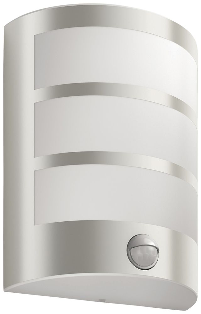 Applique LED Philips Python IR SEN 3.8W 800lm 827 IP44 acciaio affinato