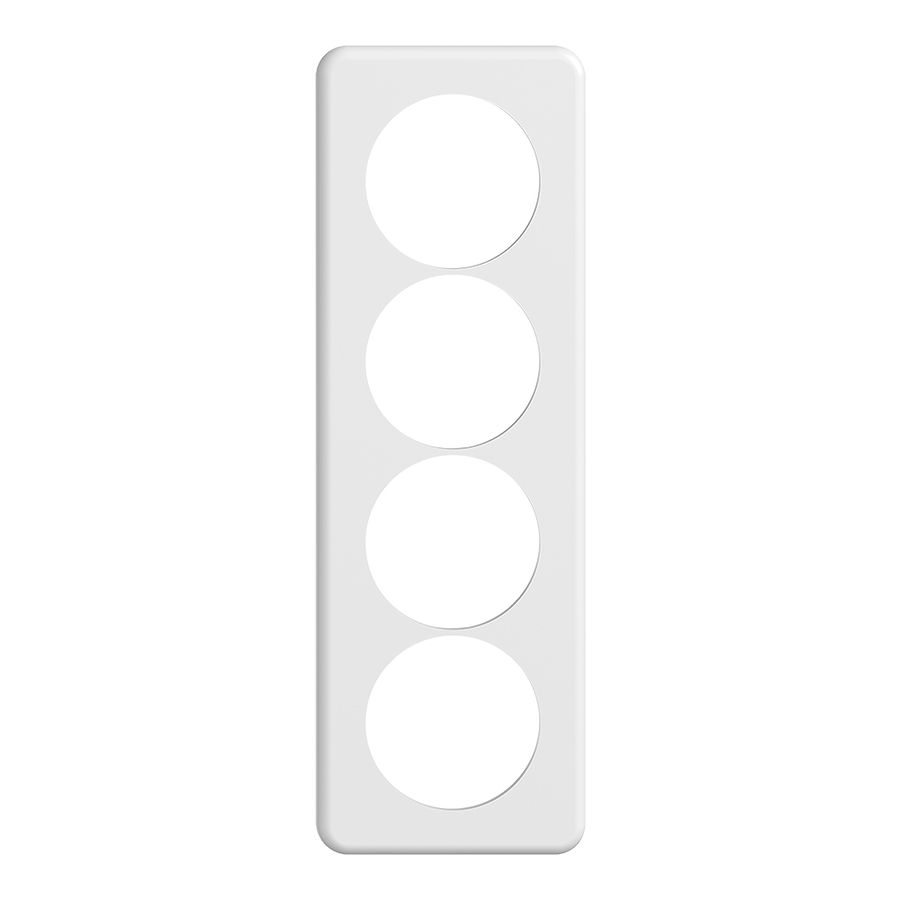 Abdeckplatte STANDARDdue 4×1 weiss 4×Ø58