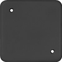 Abdeckplatte I 2-Befestigungslöcher schwarz