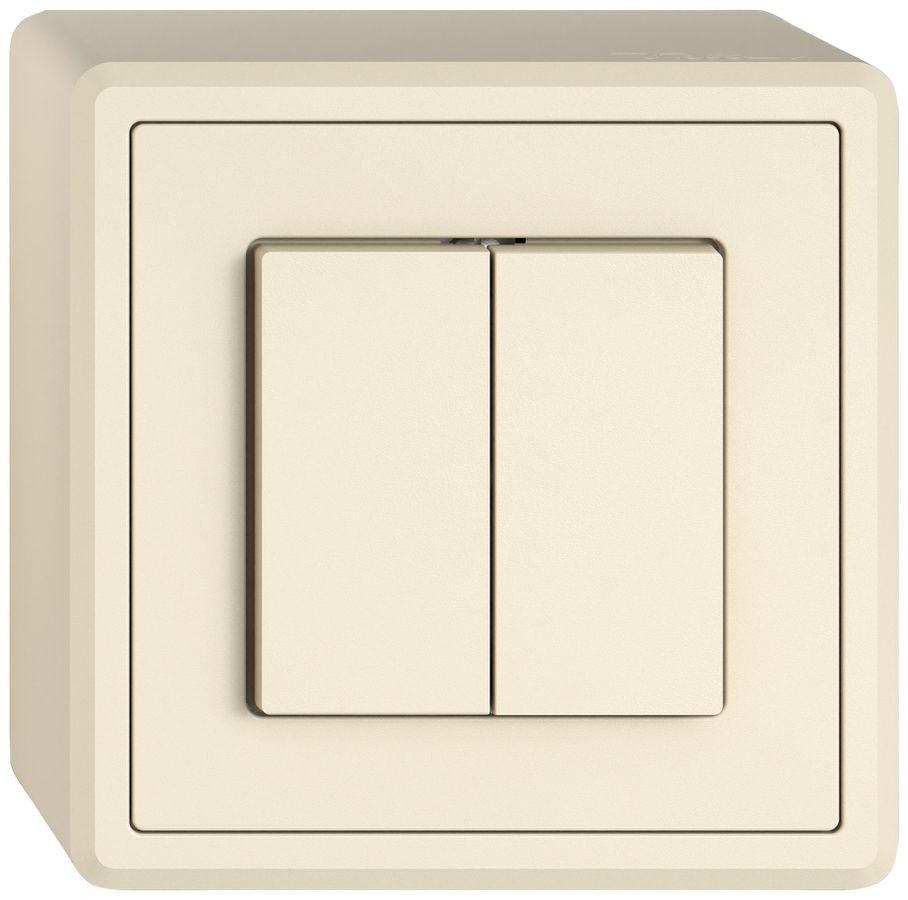 Interruttore/contatto a pulsante AP EDIZIO.liv SNAPFIX® ap.-chiu.+invert.3/1L cr