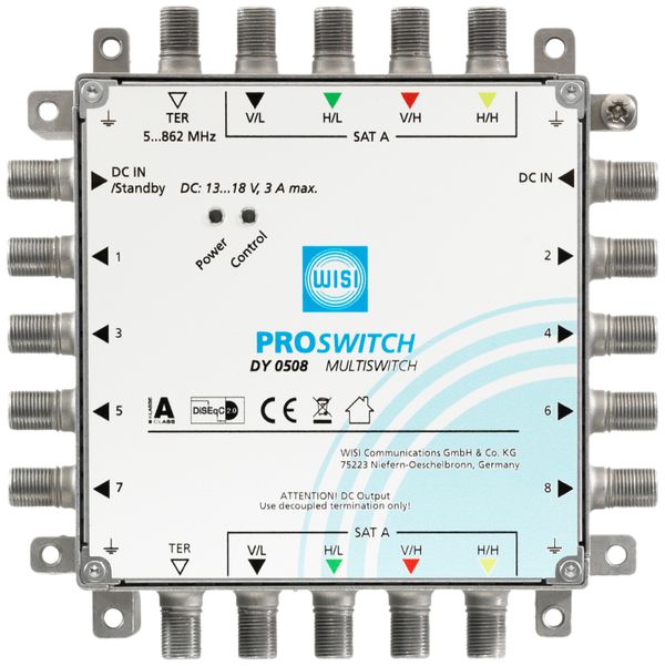 Multischalter DY0508 5 Eingänge, 8 Ausgänge Standalone und Kaskade