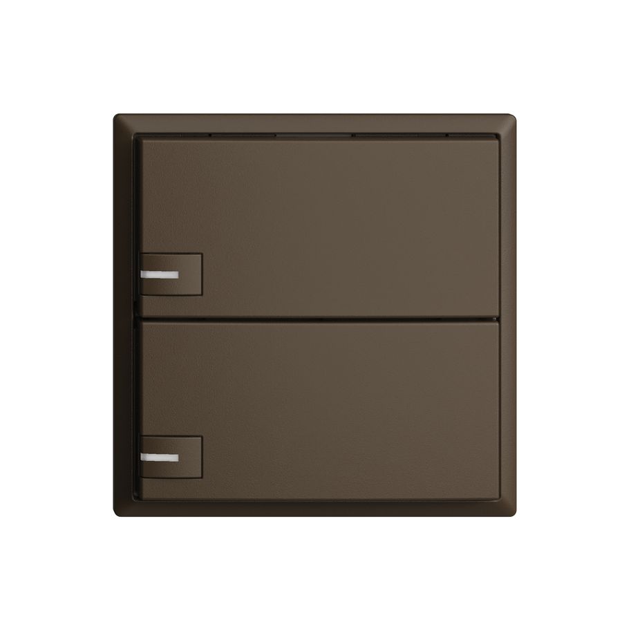 KNX-Taster RGB EDUE, 250mW, m.RGB-LED, 2×Taste, 1×Tastenb., cof