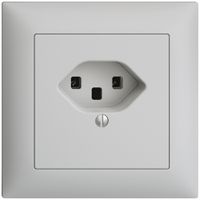 UP-Steckdose EDIZIOdue T23 16A hellgrau, Schraubklemmen