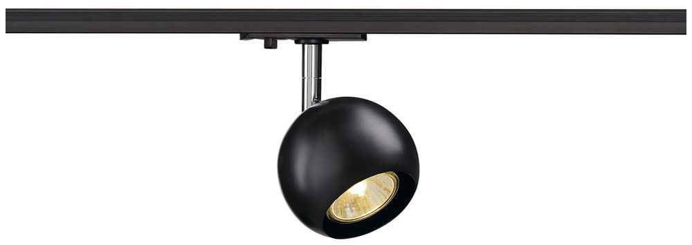 Spot SLV LIGHT EYE, GU10 50W mit 1-Phasen-Adapter IP20 schwarz/chrom