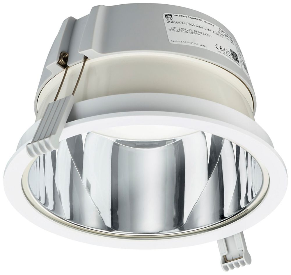 Downlight LED Philips LuxSpace Compact C PG 10.8W 2000lm 840 WB Ø214mm blanc