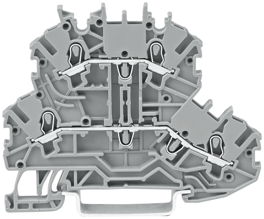 Borne de passage WAGO TopJob-S 4L 1.5mm² série 2001, gris