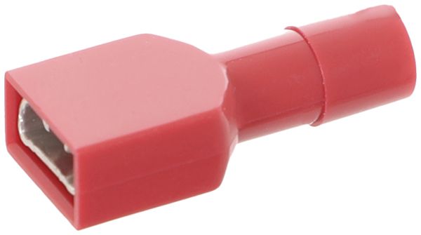 Steckhülse Ferratec vollisoliert PC 6.3×0.8mm 0.5…1mm² rot 100Stk