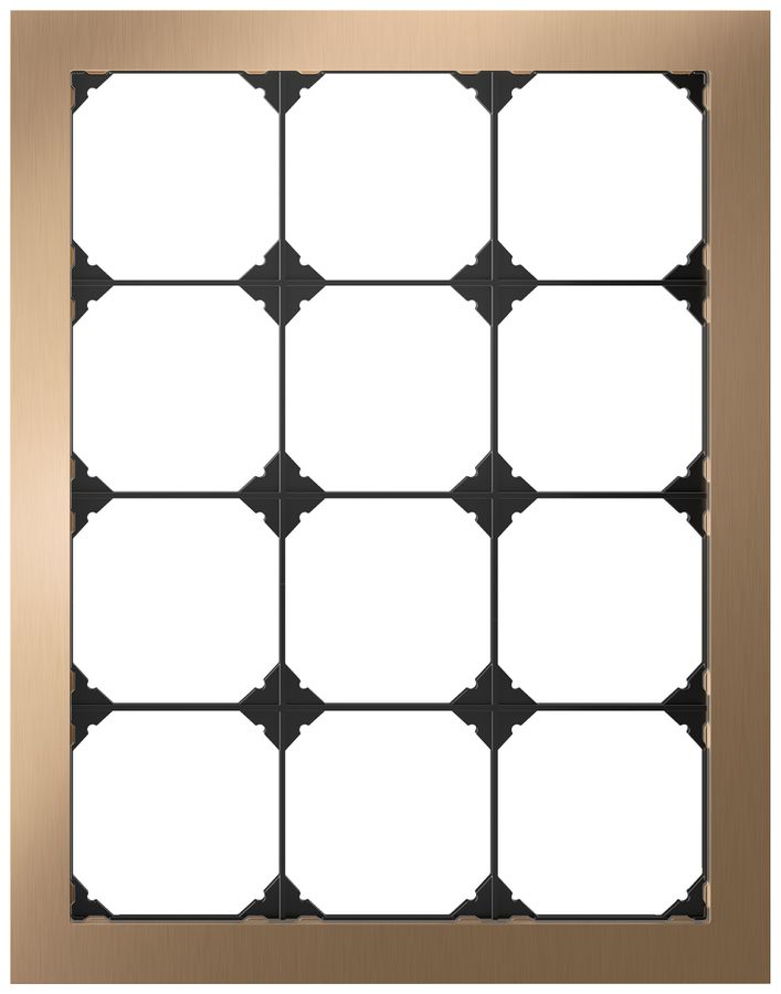 UP-Abdeckrahmen EDIZIO.liv prestige SNAPFIX® 4×3 214×274mm Messing