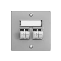 Audiodose Push Type EDIZIOdue F, 2×, Beschriftungsset, silver