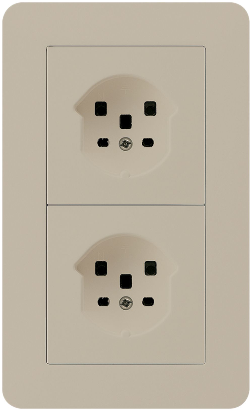 Combi ENC 2×1 HA kallysto.trend 2×type 25 avec bornes enfichables beige