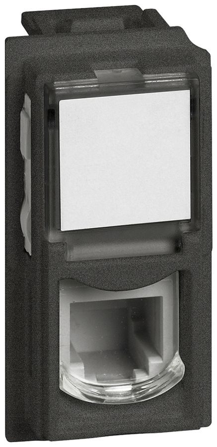 Prise téléphone Living Now RJ11 1 module noir