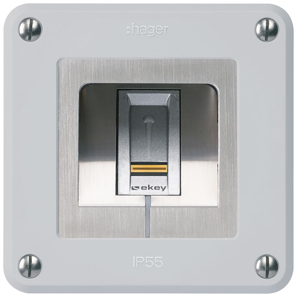 NUP-Fingerscanner Hager ekey RFID robusto C grau