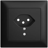 UP-Frontset EDIZIOdue T13 schwarz 88×88mm mit Linse