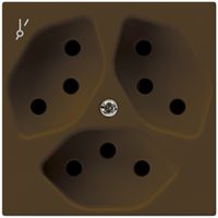 UP-Steckdose kallysto 3×T13/1S braun