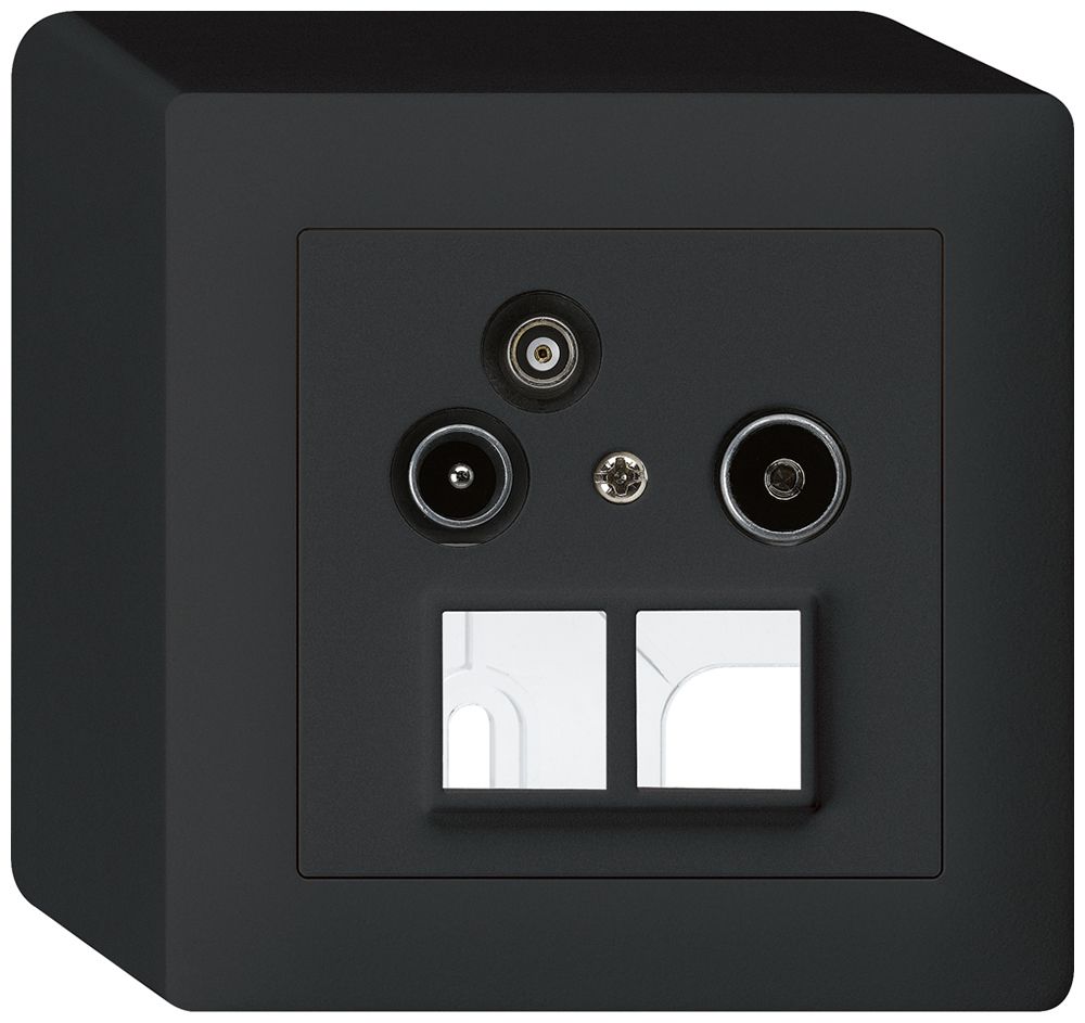 AP-Antennendose R/TV-Daten HMS kallysto 19dB schwarz