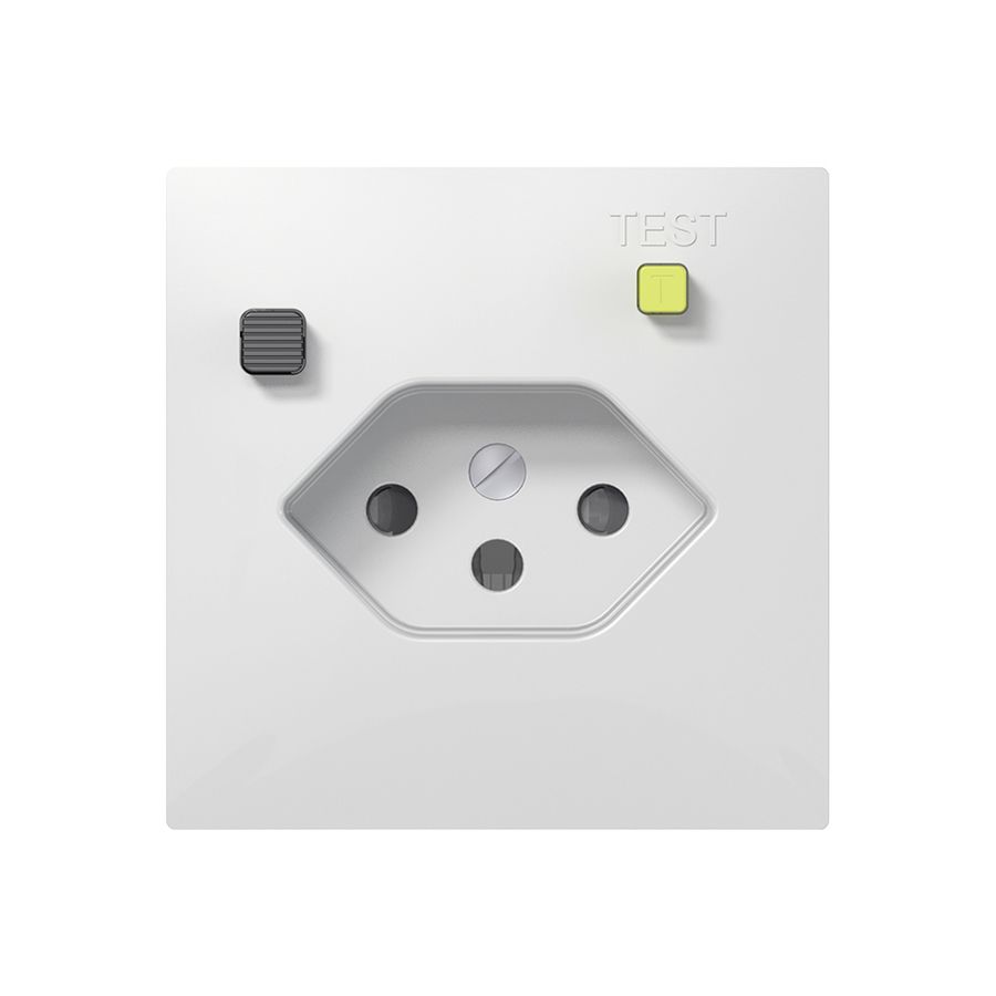 UP-FI-Steckdose SIDUS E T13 30mA, shutter, weiss glänzend