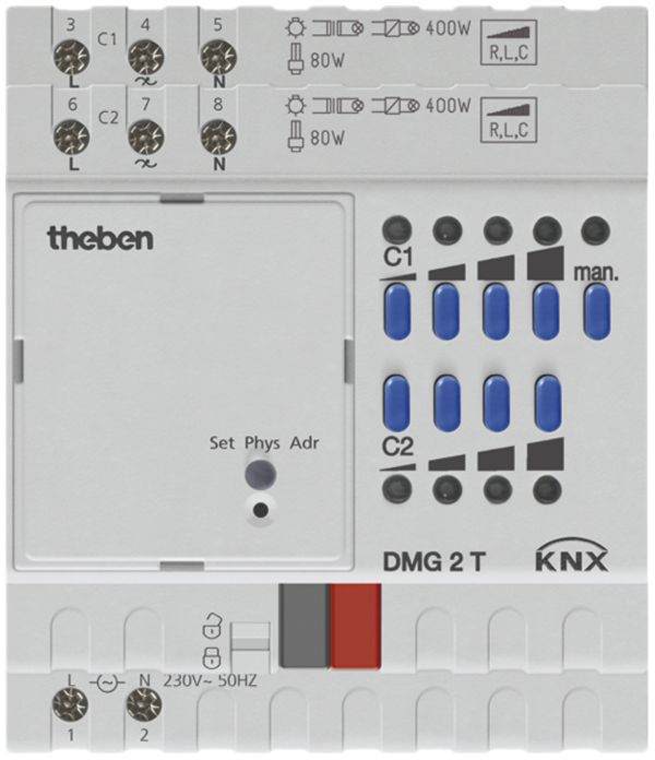Actionneur-variateur KNX AMD Theben 2×400W module de base