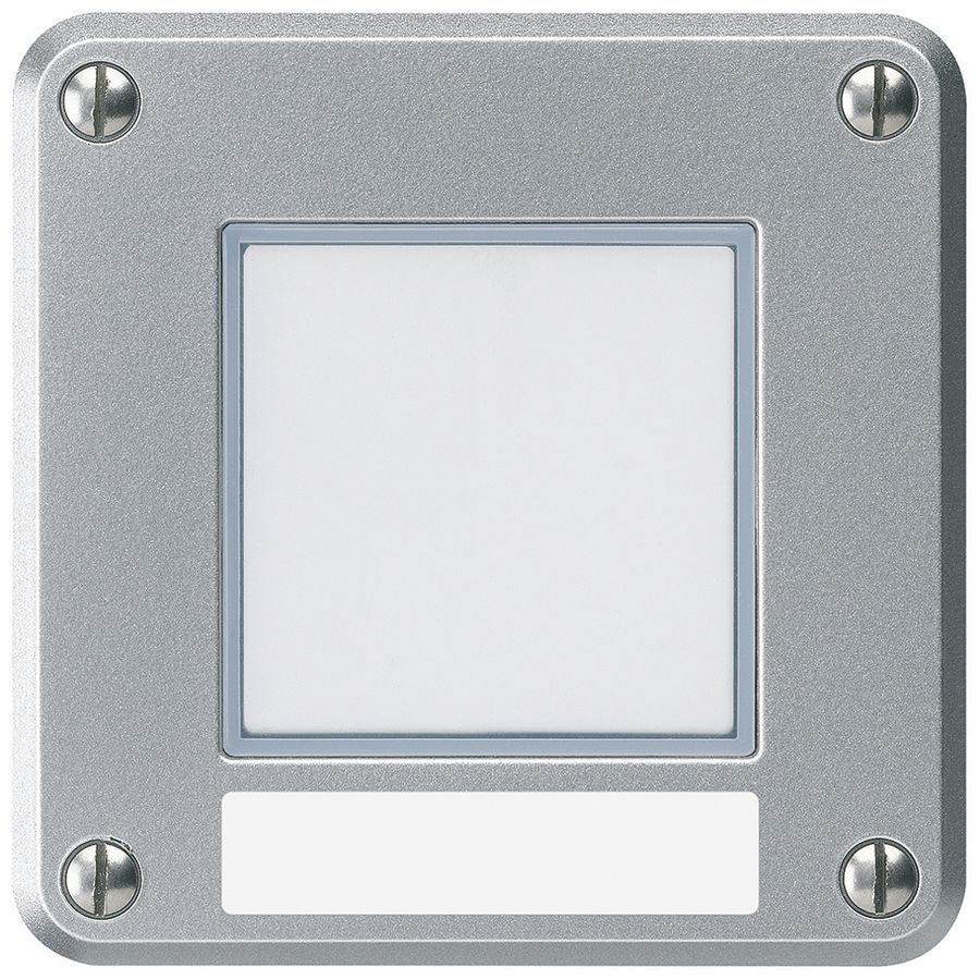 Poussoir de sonnerie Hager robusto IP55 avec plaquette aluminium