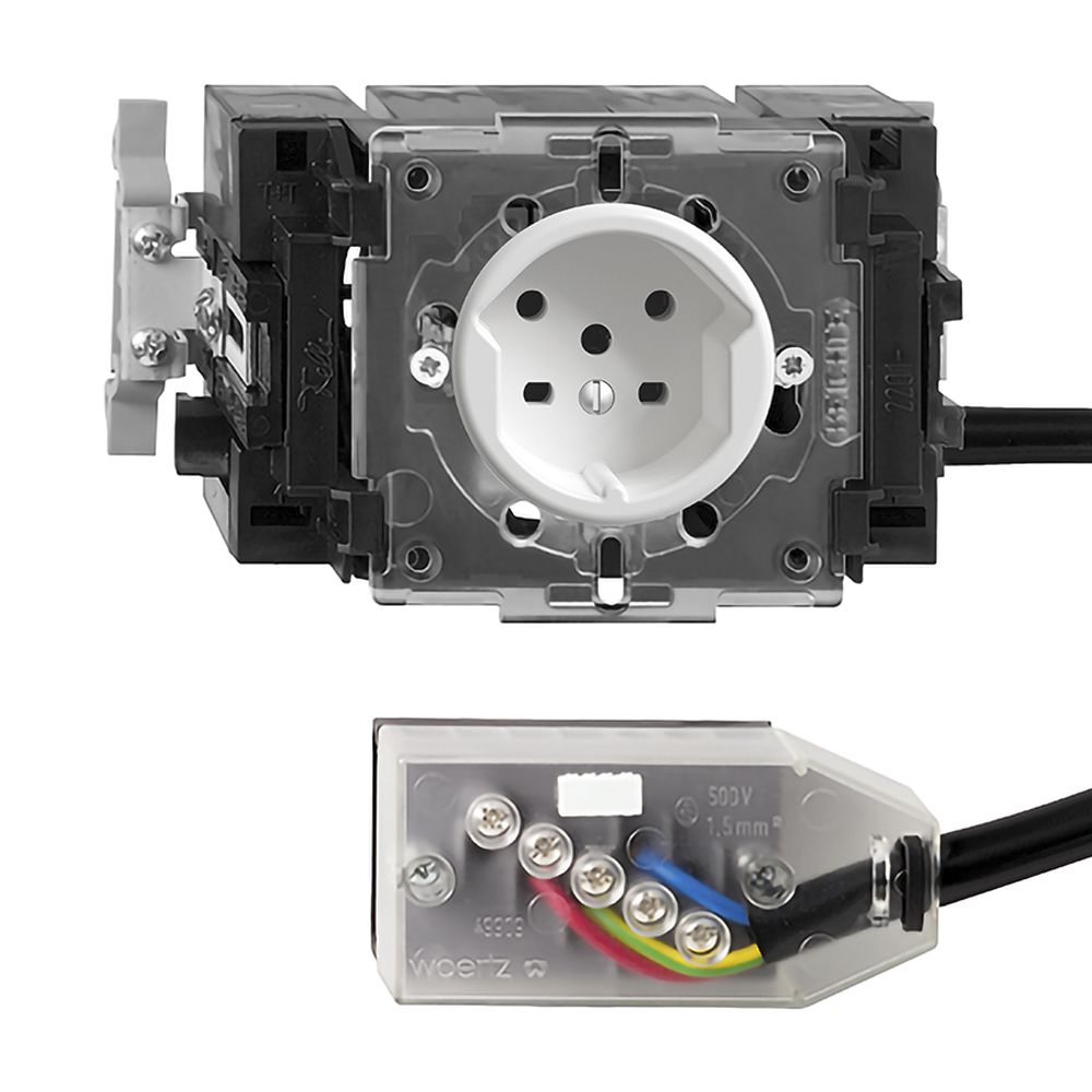 Prise INC FH T15 blanc 49…69mm pour câble plat Technofil