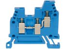 Borne de passage joignable Woertz 0.5…4mm² 32A 800V vis 3×1 rail DIN 35mm bleu