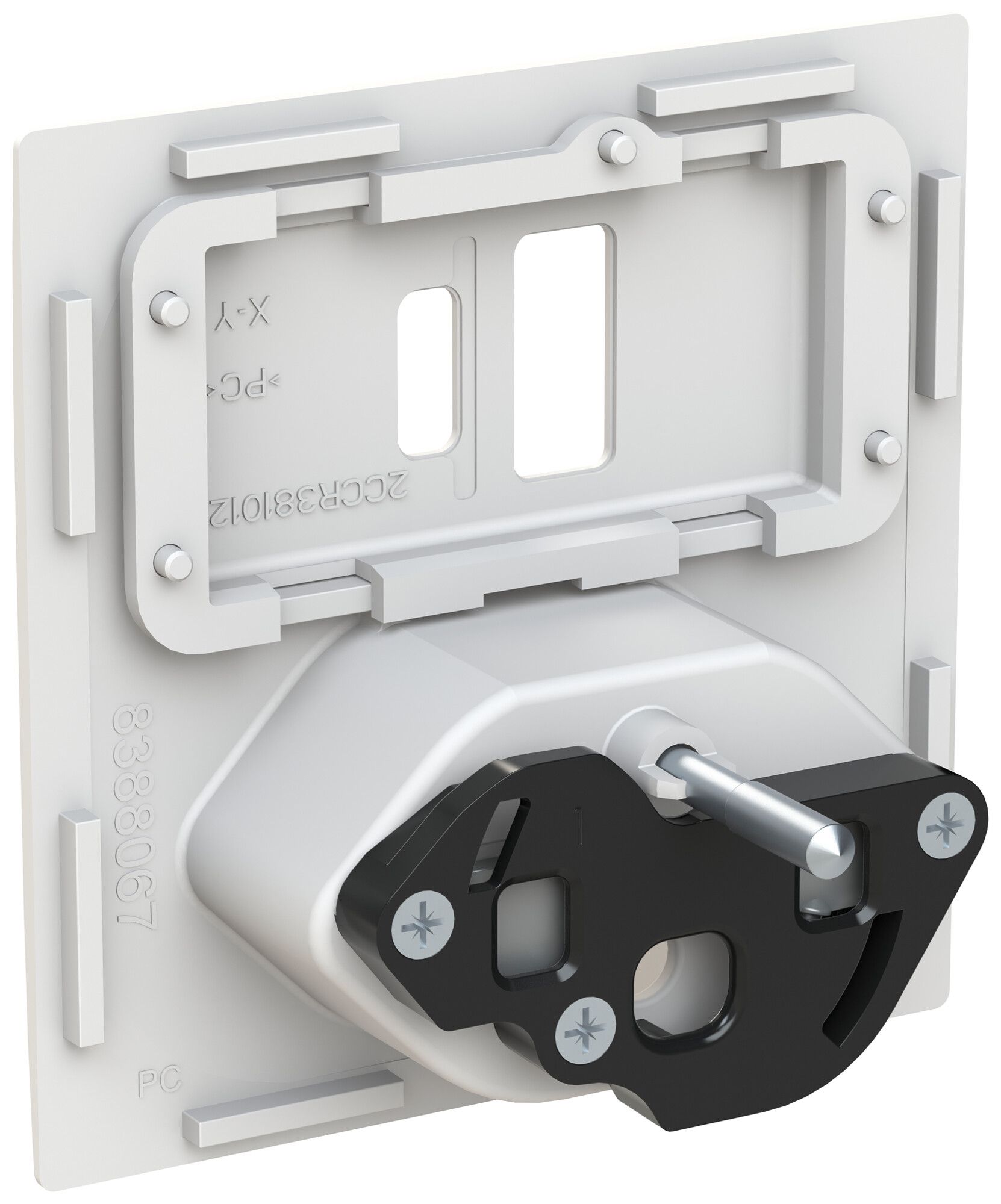 UP-Frontset ABB Sidus USB-A+C + T13 60×60mm ws IP20