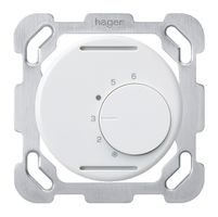 Einsatz zu UP-Raumthermostat basico mit Befestigungsplatte weiss ohne Schalter