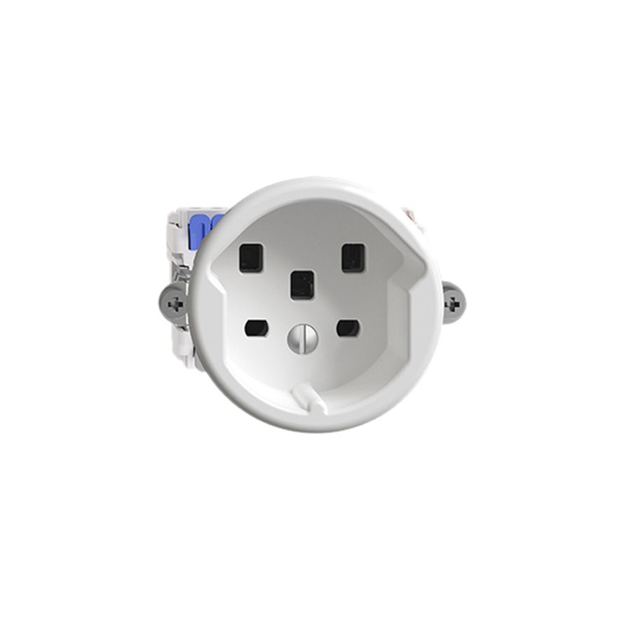 Prise AP FH T25 16A blanc, avec bornes enf.