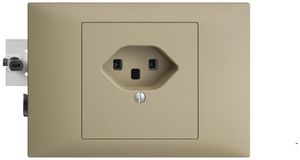 Prise INC EDIZIOdue T23 16A sand 53mm, bornes à vis