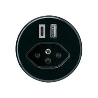 Presa di carica USB basico 18W PD 1×tipo A 1×tipo C tipo 13 nero