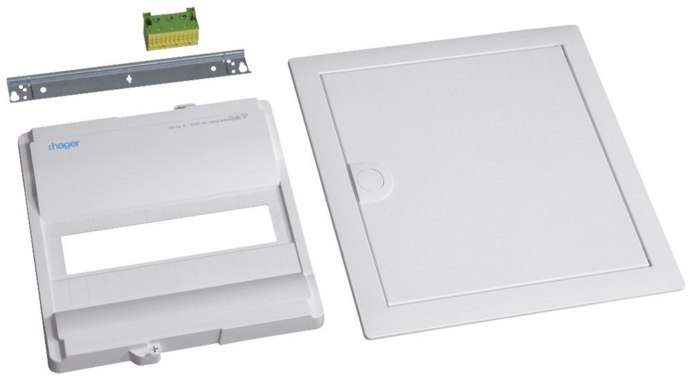 Ausbaupaket Hager volta mit Rahmen/Tür 1-reihig