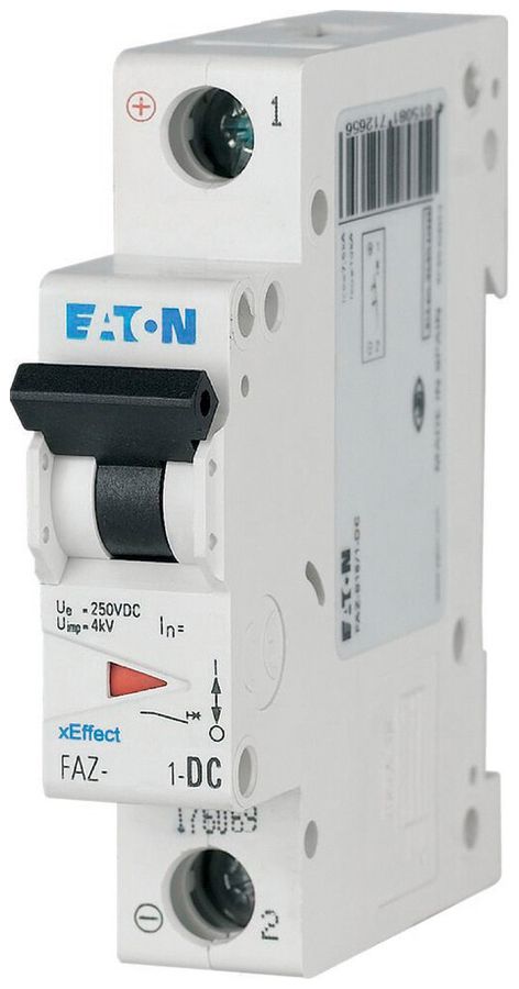 Disjoncteur Eaton FAZ-C10/1-DC 1P 250V C 10A 1UM