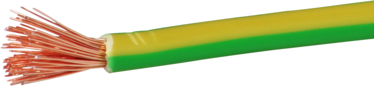 T-Litze halogenfrei 6mm² grün-gelb Eca, Ring à 100m